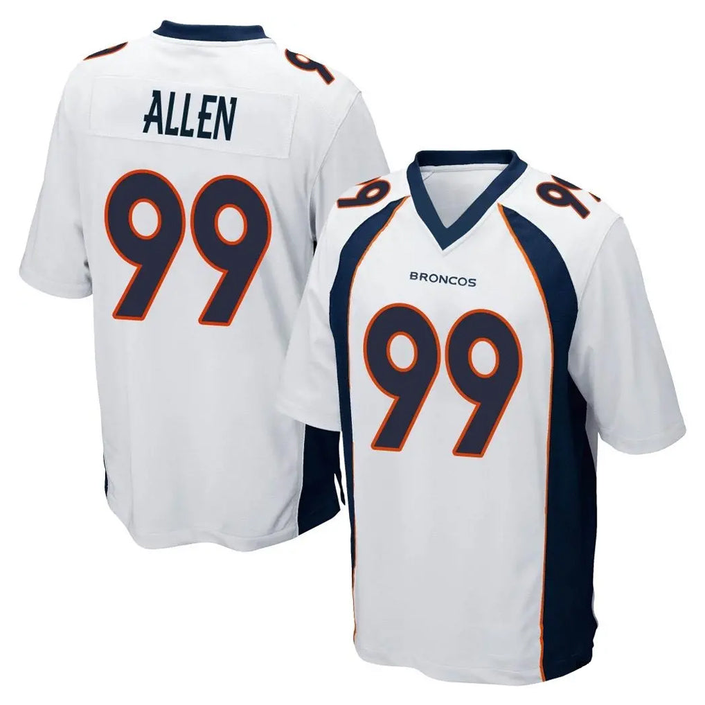 D.Broncos #99 Zach Allen Player White Game Hdoa Stitched Jerseys