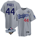 LA.Dodgers #44 Andy Pages Player Gray World Series Game Home Hdoa Stitched Jerseys