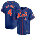 NY.Mets #4 Francisco Alvarez Player Royal Home Limited Hdoa Stitched Jerseys