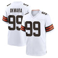 C.Browns #99 Julian Okwara Player White Home Game Hdoa Stitched Jerseys