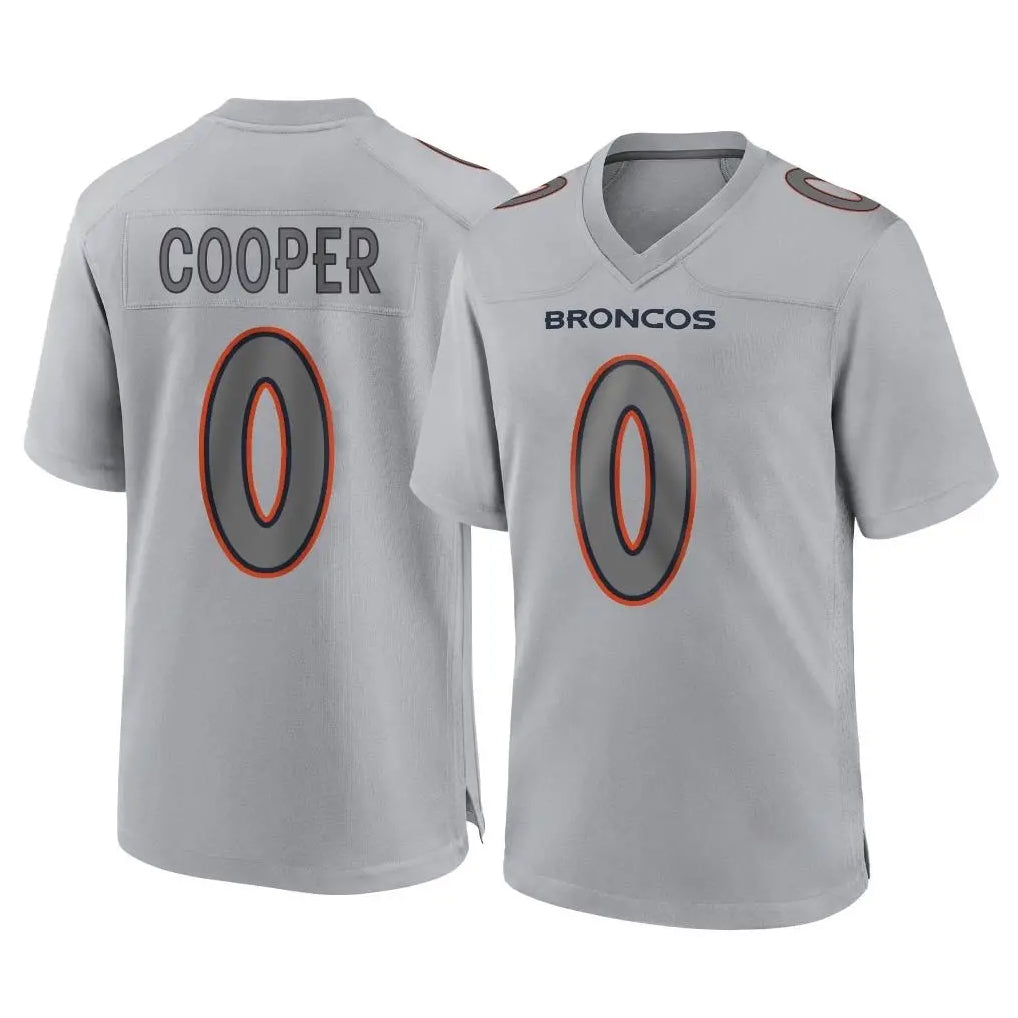 D.Broncos #0 Jonathon Cooper Player Gray Atmosphere Fashion Limited Game Hdoa Stitched Jerseys