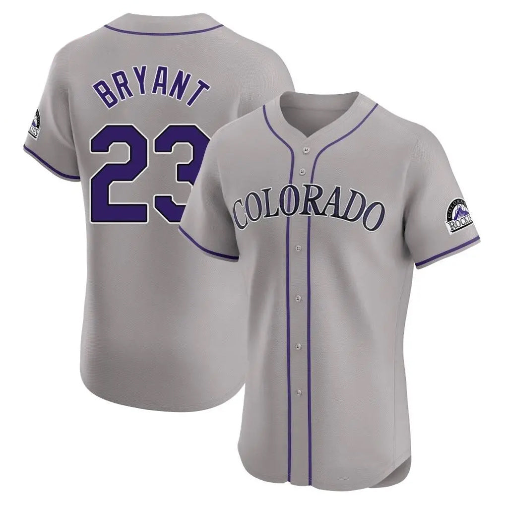 C.Rockies #23 Kris Bryant Player Gray Limited Elite Home Hdoa Stitched Jerseys