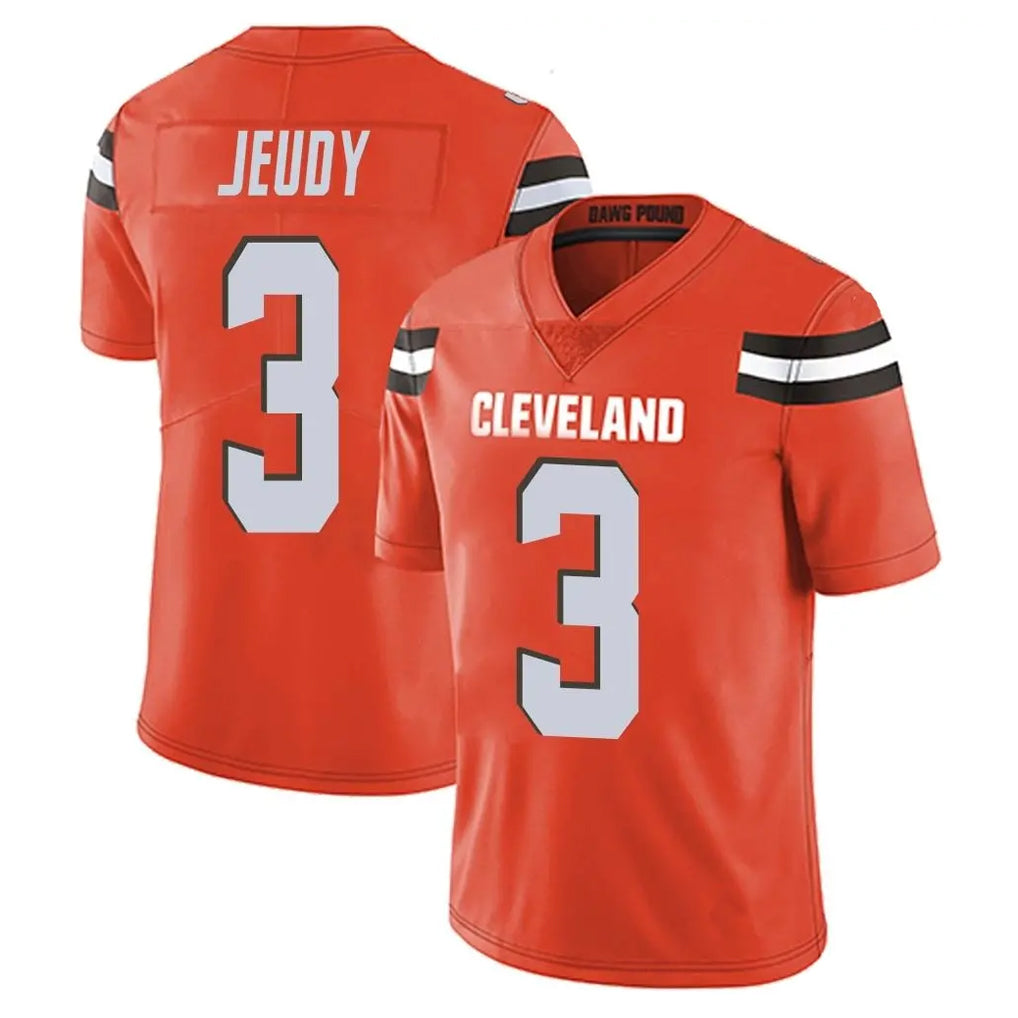 C.Browns #3 Jerry Jeudy Player Orange Alternate Vapor Untouchable Limited Home Game Hdoa Stitched Jerseys