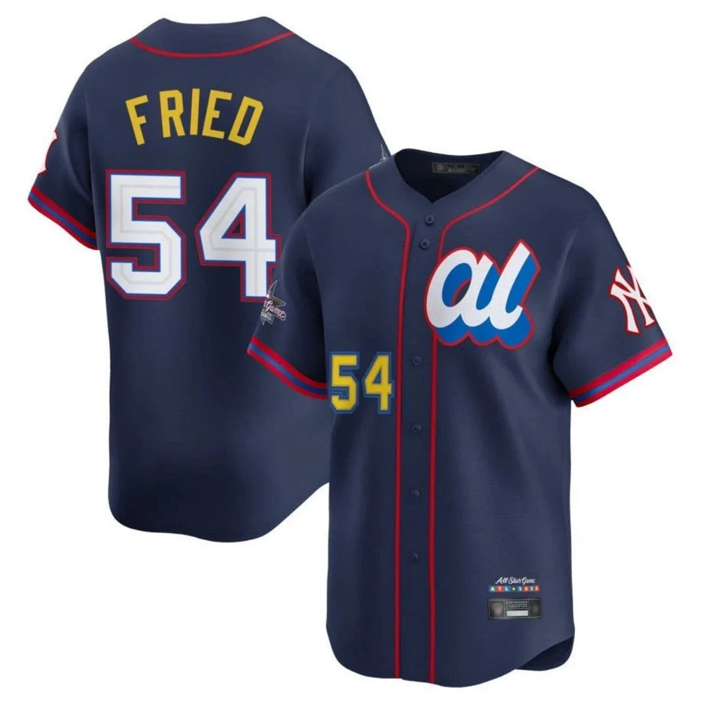 NY.Yankees #54 Max Fried Player Navy All Star Limited Home Hdoa Stitched Jerseys