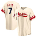 LA.Angels #7 Jo Adell Player Cream City Connect Home Hdoa Stitched Jerseys
