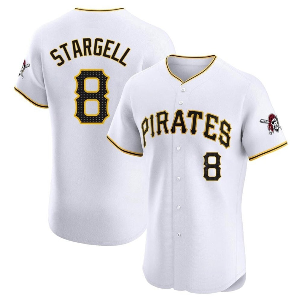 P.Pirates #8 Willie Stargell Player White Home Limited Elite Hdoa Stitched Jerseys