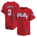 P.Phillies #3 Bryce Harper Player Red Phillies & Eagles Vapor Premier Limited Hdoa Stitched Jerseys