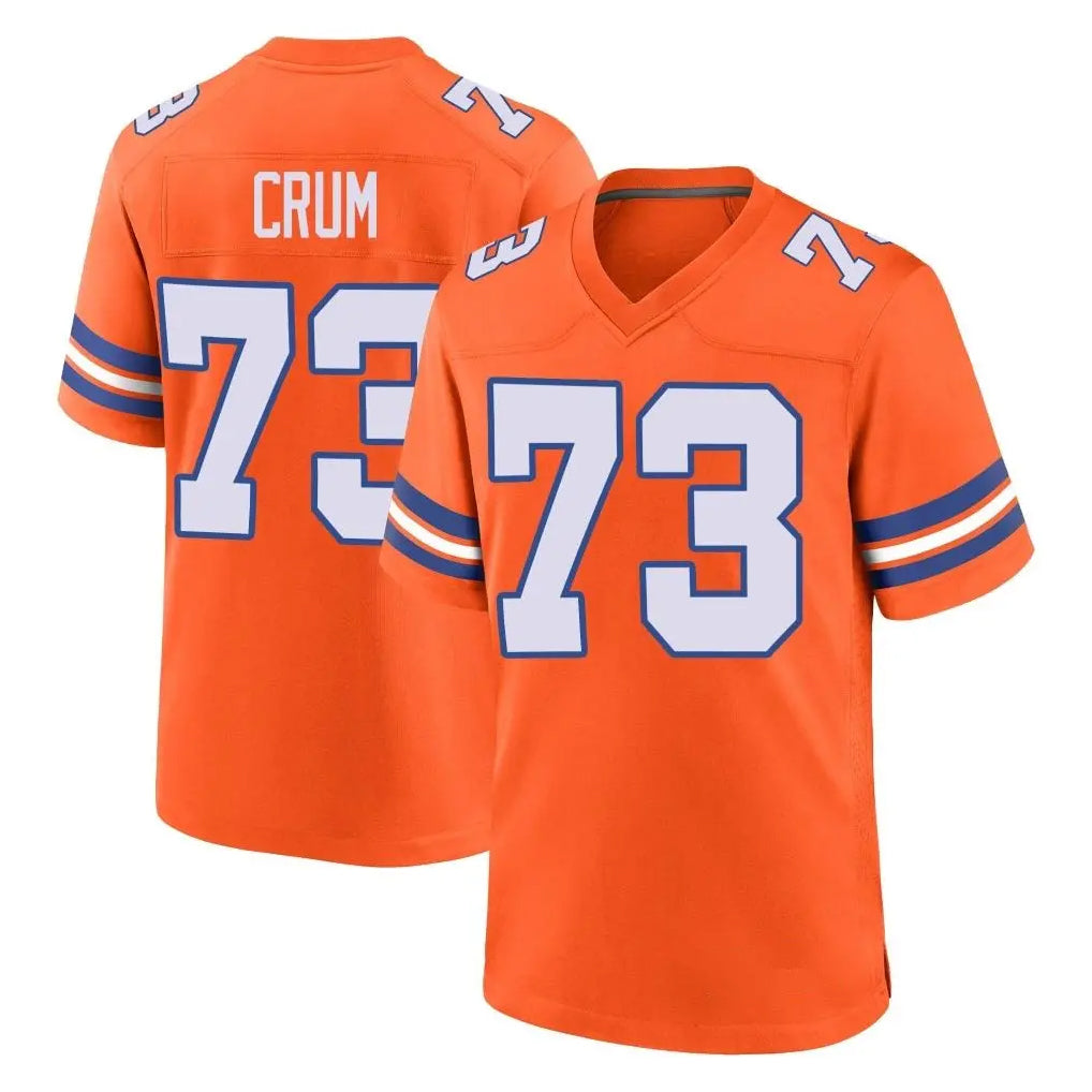 D.Broncos #73 Frank Crum Player Orange Alternate Collection Throwback Game Hdoa Stitched Jerseys