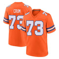 D.Broncos #73 Frank Crum Player Orange Alternate Collection Throwback Game Hdoa Stitched Jerseys