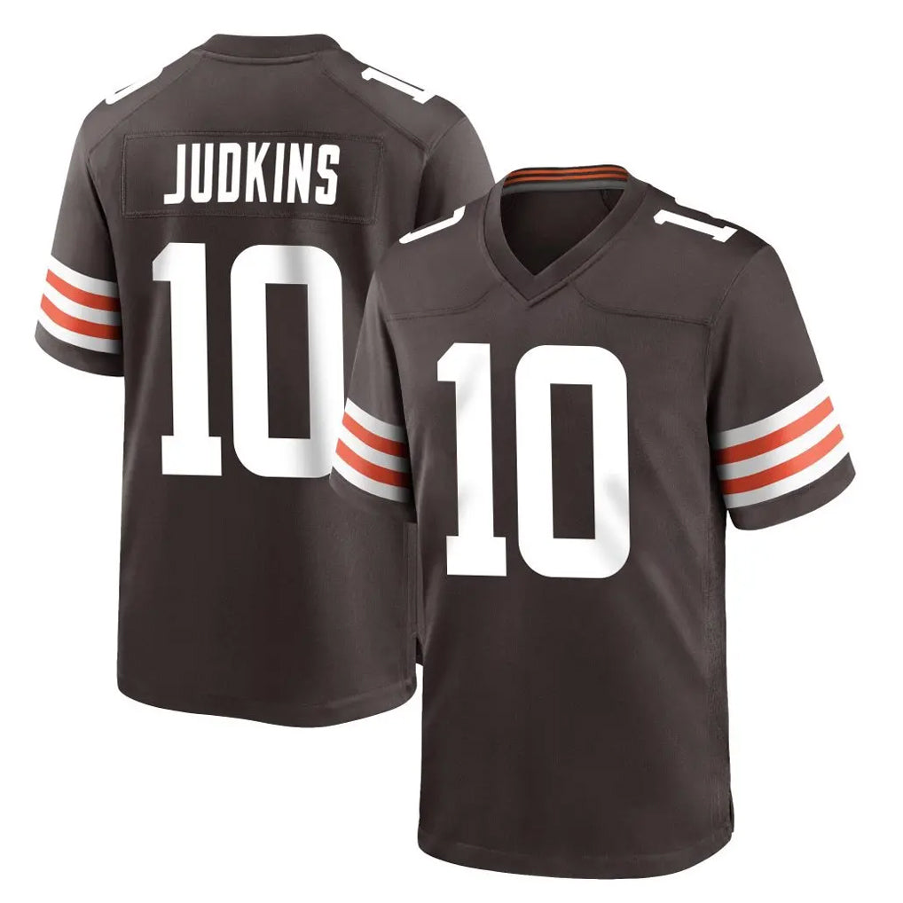 C.Browns #10 Quinshon Judkins Player Brown Home Game Hdoa Stitched Jerseys
