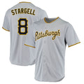 P.Pirates #8 Willie Stargell Player Gray Road Home Game Hdoa Stitched Jerseys