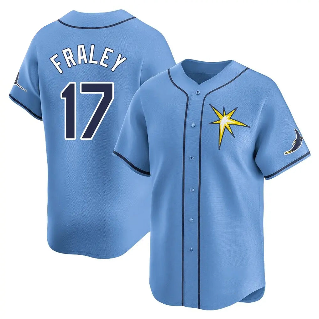 T.Bay Rays #17 Jake Fraley Player Light Blue Home Limited Hdoa Stitched Jerseys