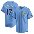 T.Bay Rays #17 Jake Fraley Player Light Blue Home Limited Hdoa Stitched Jerseys