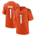 C.Bengals #1 Ja'Marr Chase Player Orange Home Game Hdoa Stitched Jerseys