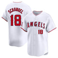 LA.Angels #18 Nolan Schanuel Player White Limited Home Hdoa Stitched Jerseys