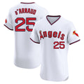 LA.Angels #25 Travis d'Arnaud Player White T-shirt Home Limited Elite Hdoa Stitched Jerseys