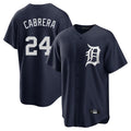 D.Tigers #24 Miguel Cabrera Player Navy Game Home Hdoa Stitched Jerseys