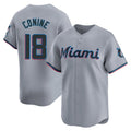 M.Marlins #18 Griffin Conine Player Gray Home Limited Hdoa Stitched Jerseys
