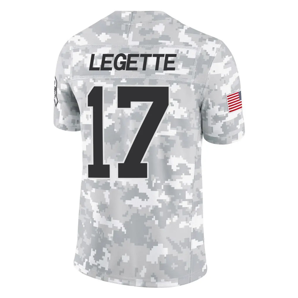 C.Panthers #17 Xavier Legette Player Arctic Camo Salute to Service Limited Game Hdoa Stitched Jerseys