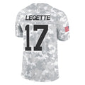 C.Panthers #17 Xavier Legette Player Arctic Camo Salute to Service Limited Game Hdoa Stitched Jerseys