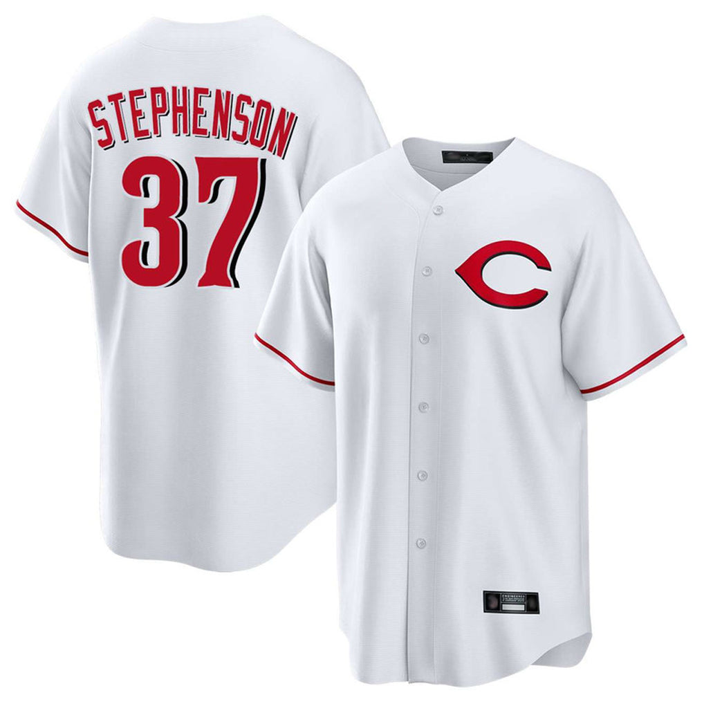 C.Reds #37 Tyler Stephenson Player White Home Game Hdoa Stitched Jerseys