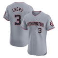 W.Nationals #3 Dylan Crews Player Gray City Connect Elite Alternate Hdoa Hdoa Stitched Jerseys