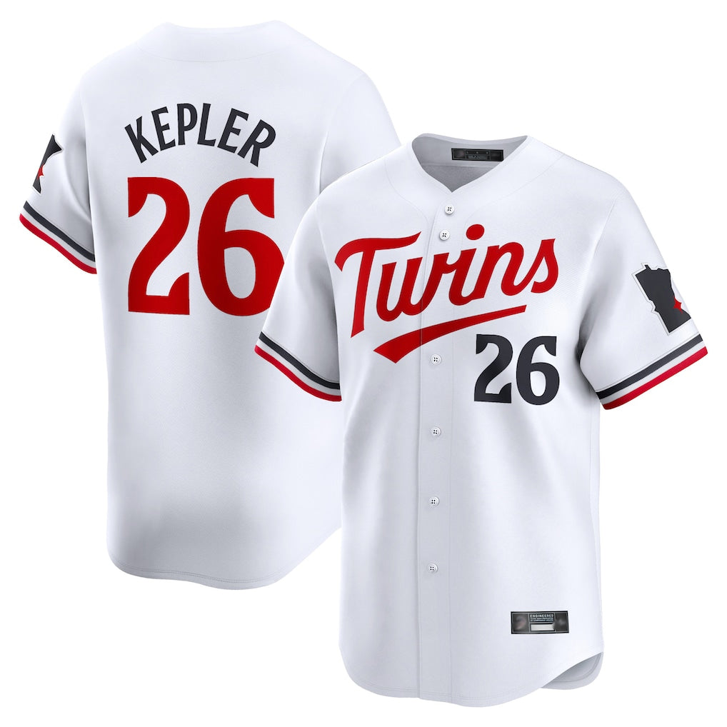 M.Twins #26 Max Kepler Player White Home Limited Hdoa Stitched Jerseys