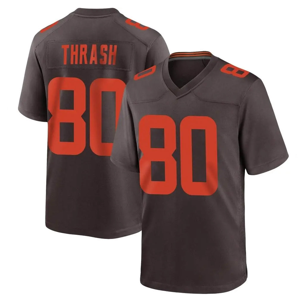 C.Browns #80 Jamari Thrash Player Brown Alternate Home Game Hdoa Stitched Jerseys