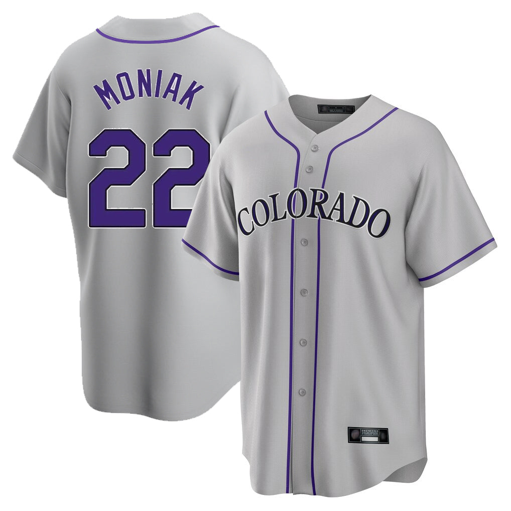 C.Rockies #22 Mickey Moniak Player Gray Game Home Hdoa Stitched Jerseys