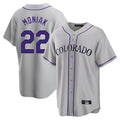 C.Rockies #22 Mickey Moniak Player Gray Game Home Hdoa Stitched Jerseys