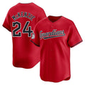 C.Guardians #24 Triston McKenzie Player Red Limited Home Hdoa Stitched Jerseys