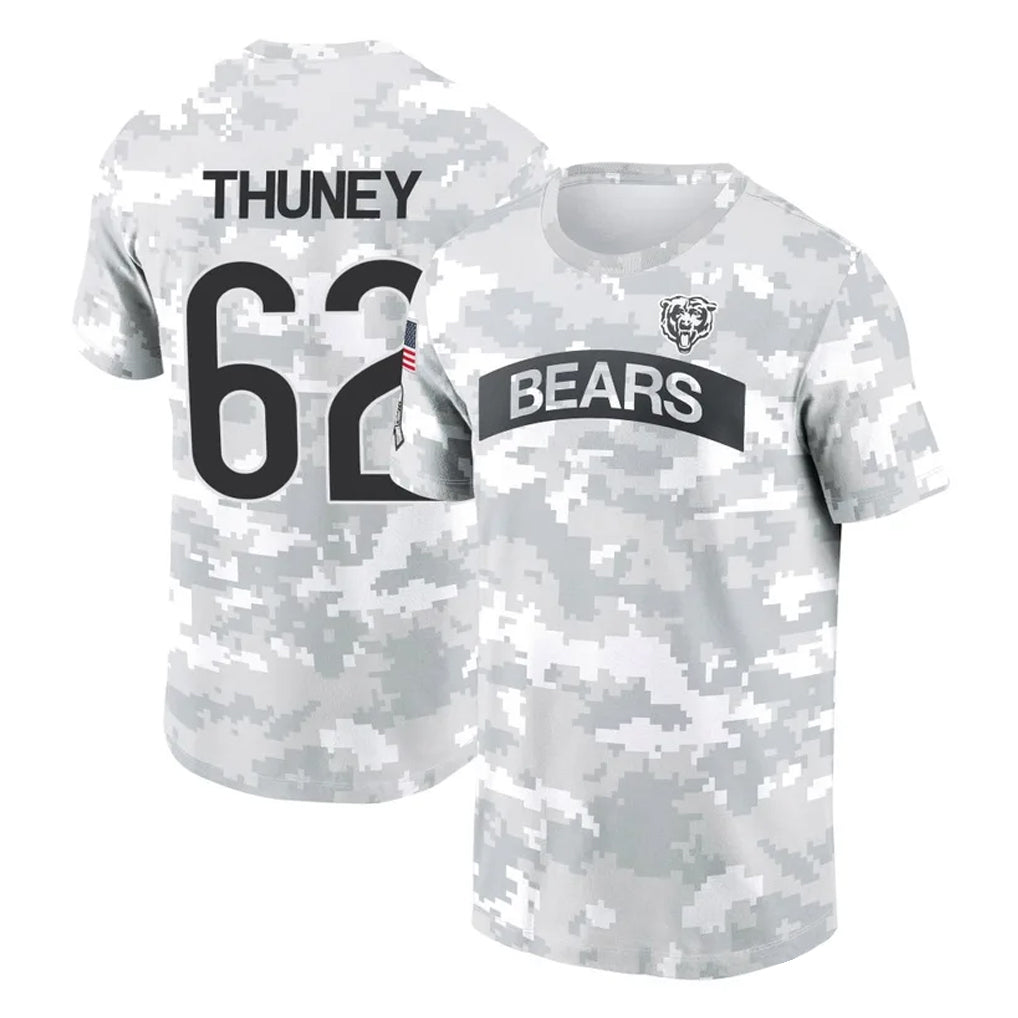 C.Bears #62 Joe Thuney Player Arctic Camo Salute to Service Performance T-Shirt Limited Hdoa Stitched Jerseys