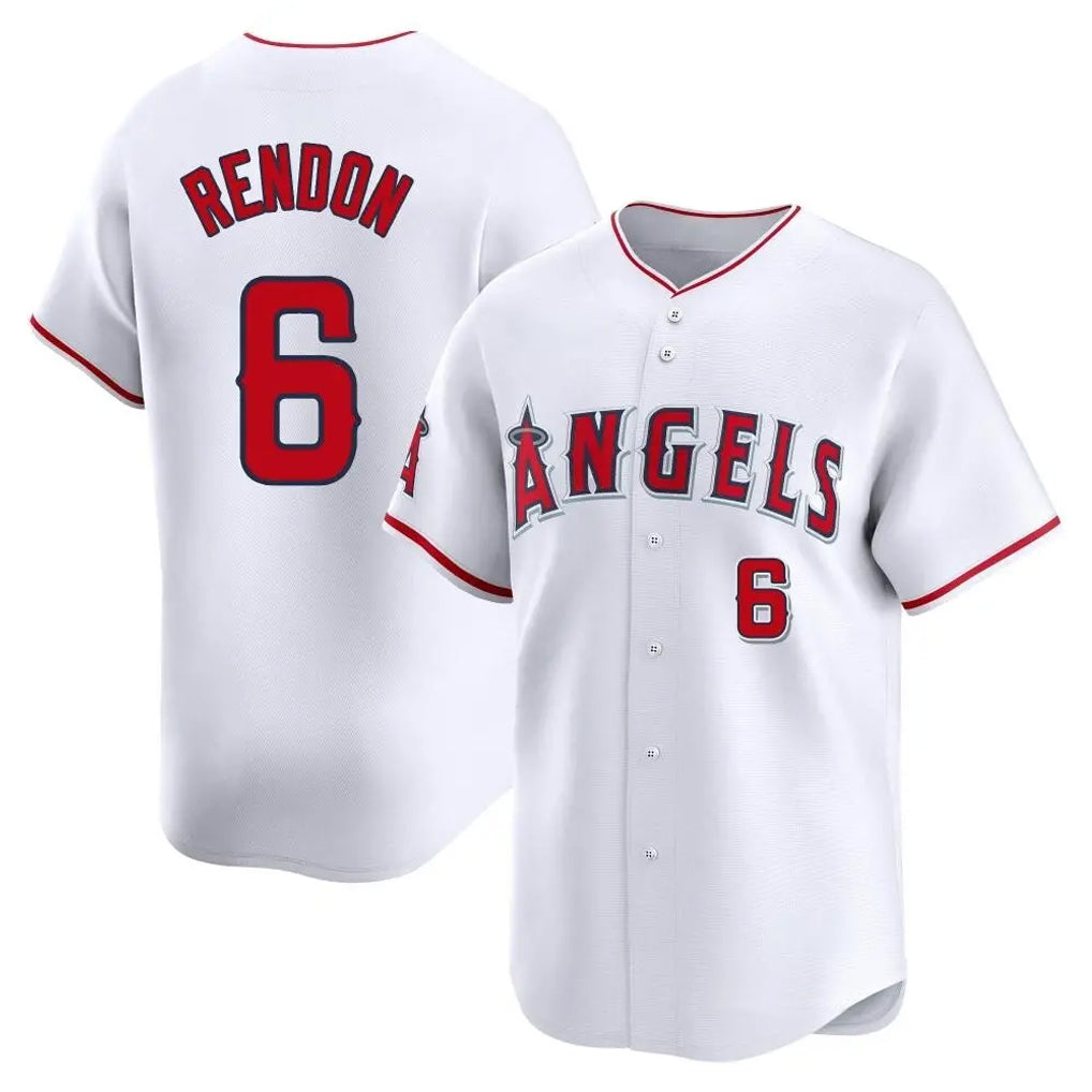 LA.Angels #6 Anthony Rendon Player White Limited Home Hdoa Stitched Jerseys