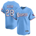 T.Rangers #28 Jonah Heim Player Light Blue Home Limited Hdoa Stitched Jerseys
