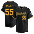 P.Pirates #55 Jason Delay Player Black Alt Home Limited Hdoa Stitched Jerseys