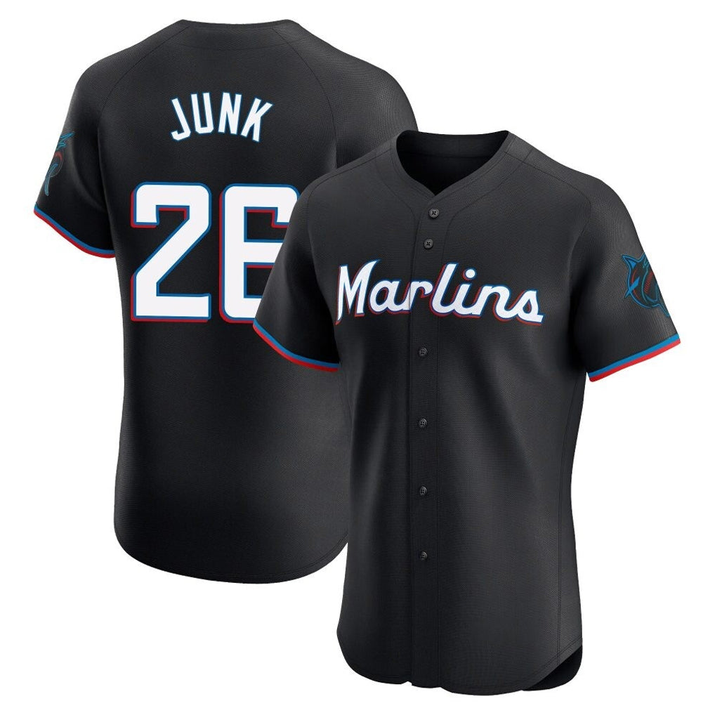 M.Marlins #26 Janson Junk Player Black Vapor Home Limited Elite Hdoa Stitched Jerseys