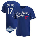 LA.Dodgers #17 Shohei Ohtani Player Royal World Series Meet Limited Elite Home Hdoa Stitched Jerseys