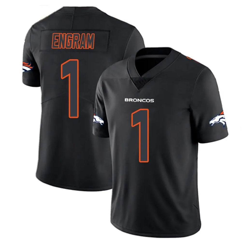 D.Broncos #1 Evan Engram Player Black Impact Limited Game Hdoa Stitched Jerseys