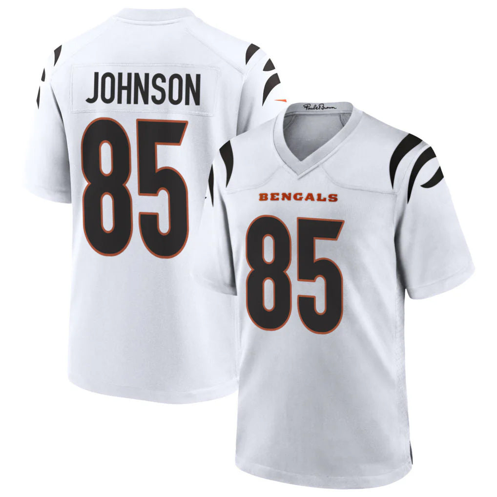 C.Bengals #85 Chad Johnson Player White Home Game Hdoa Stitched Jerseys