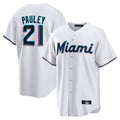 M.Marlins #21 Graham Pauley Player White  Home Game Hdoa Stitched Jerseys