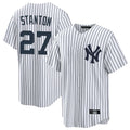 NY.Yankees #27 Giancarlo Stanton Player White Game Home Hdoa Stitched Jerseys