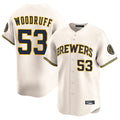 M.Brewers #53 Brandon Woodruff Player Cream Home Limited Game Hdoa Stitched Jerseys