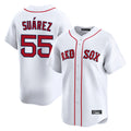 B.Red Sox #55 Ranger Su¨¢rez Player White Limited Home Game Hdoa Stitched Jerseys