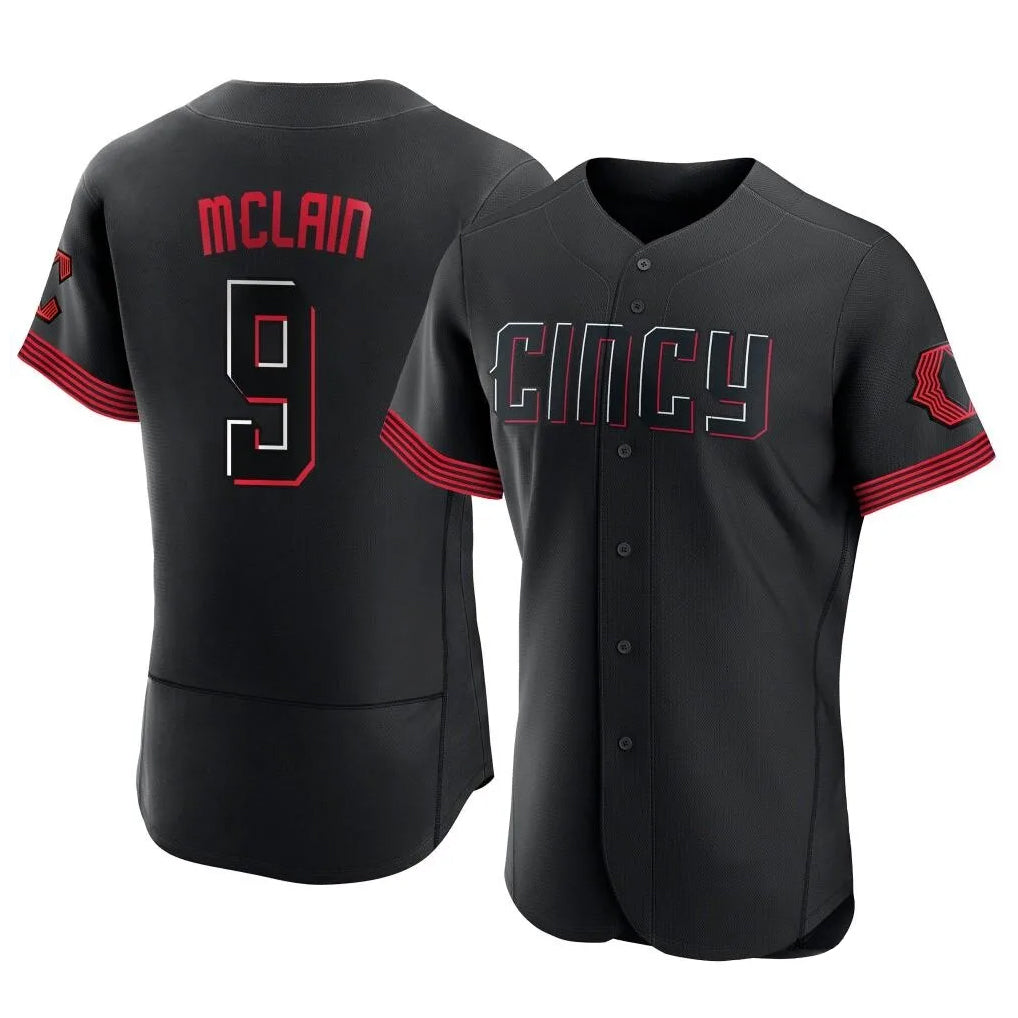 C.Reds #9 Matt McLain Player Black City Connect Limited Elite Home Hdoa Stitched Jerseys