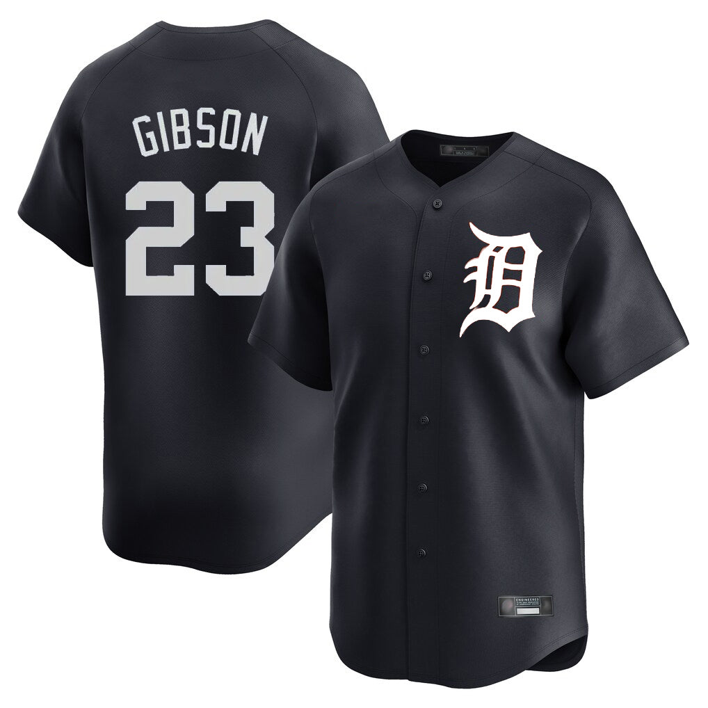 D.Tigers #23 Kirk Gibson Player Navy Home Limited Game Hdoa Stitched Jerseys