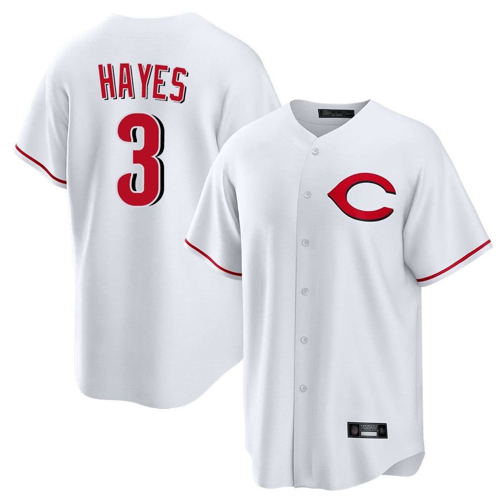 C.Reds #3 Ke'Bryan Hayes Player White Home Game Hdoa Stitched Jerseys