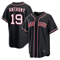 B.Red Sox #19 Roman Anthony Player Black Out Home Game Hdoa Stitched Jerseys