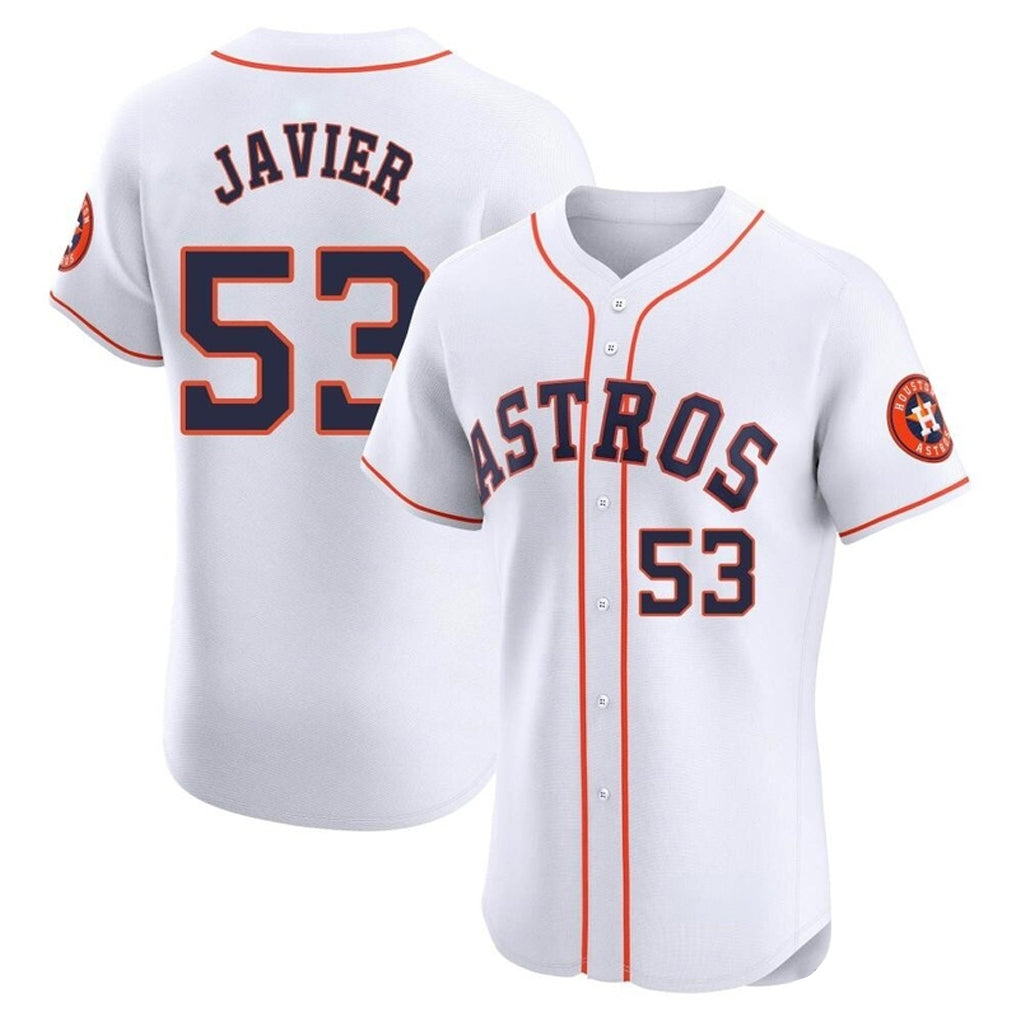 H.Astros #53 Cristian Javier Player White Limited Elite Home Hdoa Stitched Jerseys