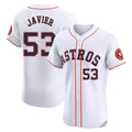 H.Astros #53 Cristian Javier Player White Limited Elite Home Hdoa Stitched Jerseys