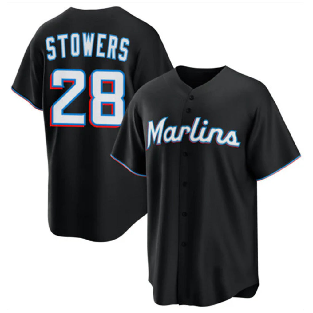 M.Marlins #28 Kyle Stowers Player Black  Home Game Hdoa Stitched Jerseys